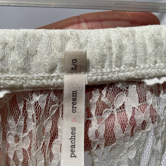 Sheer Floral Cream Lace Maxi Skirt - Picture 5 of 5